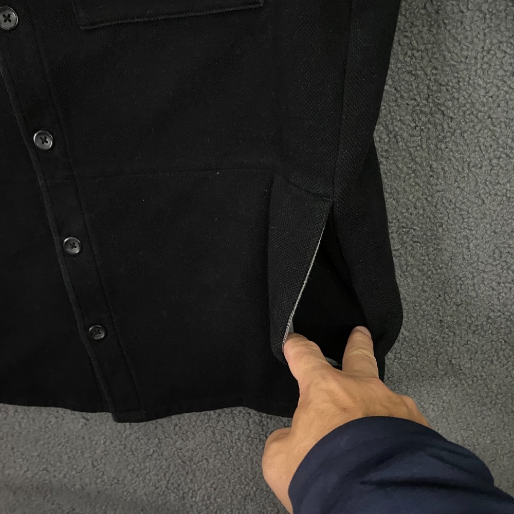 $348 Vince Double-Knit Cotton-Blend Piqué Shirt Jacket Mens Large - Picture 4 of 11